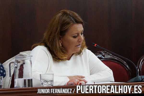 Elena Amaya exponiendo su propuesta en Pleno