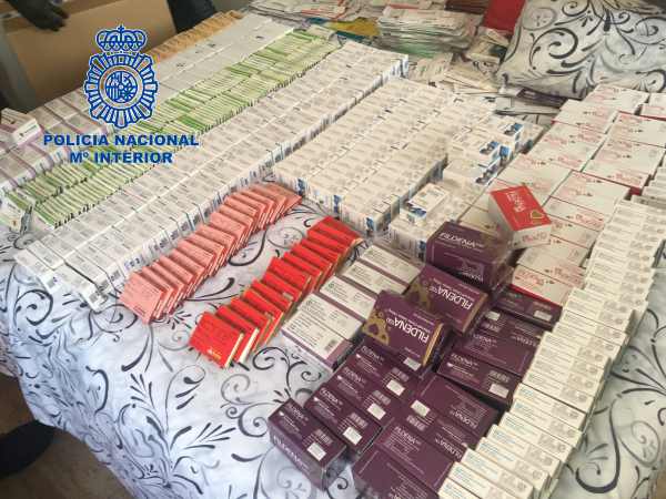 Medicamentos incautados por la Policía Nacional