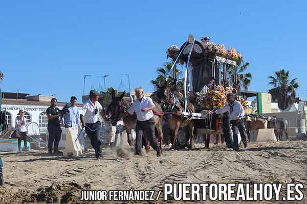 Hermandad de El Rocío por las arenas de Bajo de Guía.