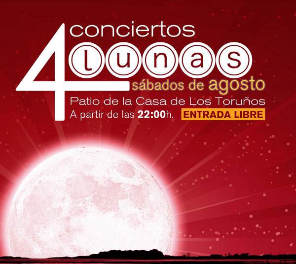 Cartel del Concierto 4 Lunas en Los Toruños.