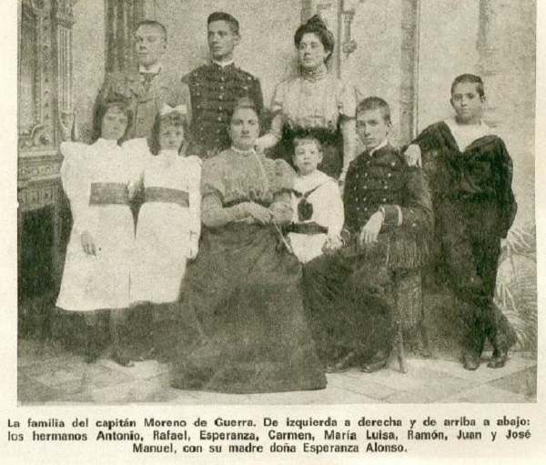 Familia de Juan Moreno Guerra y Alonso.