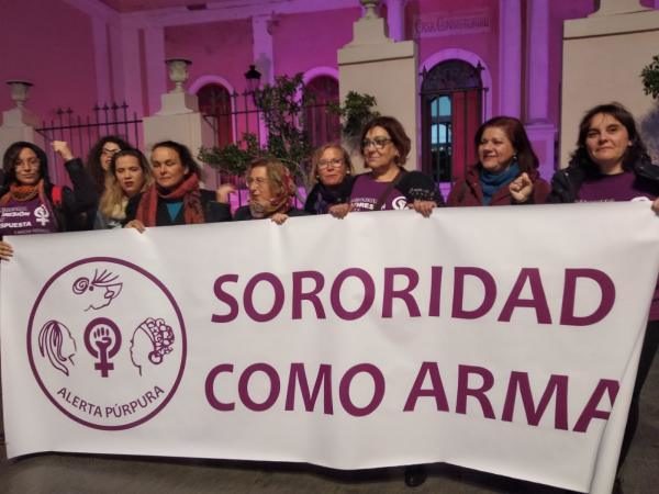 Manifestación contra la violencia de género en la Plaza de Jesús.