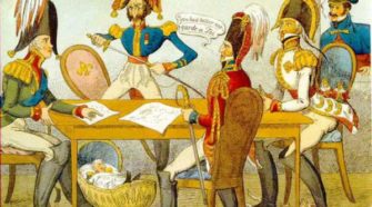 Caricatura del Congreso de Verona de 1822.