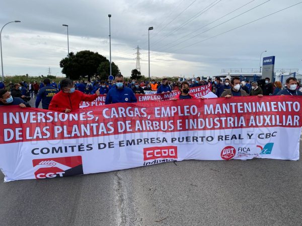 Grito unánime de “Airbus Puerto Real no se cierra”