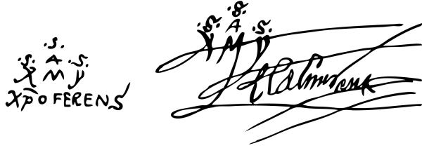 Firma de Cristóbal Colón.