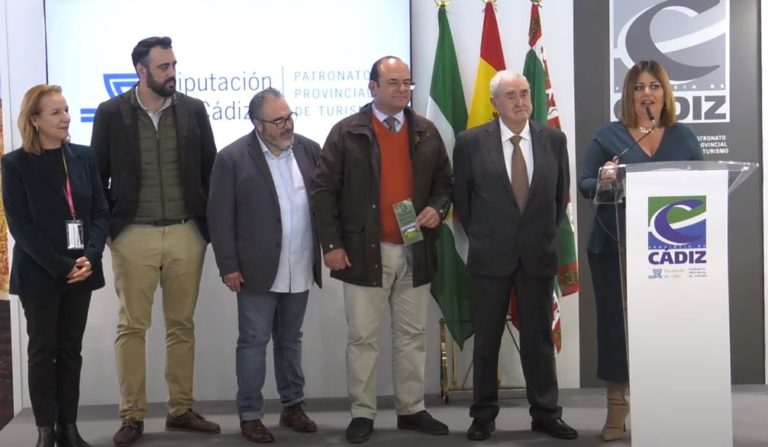 Elena Amaya en la presentación de Puerto Real en FITUR 2023