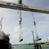 Descarga de material en los diques de Navantia Puerto Real