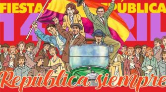 Cartel sobre los actos del Día de la República en Puerto Real