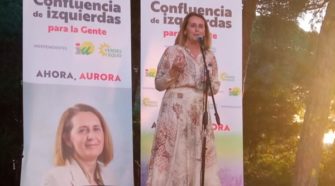 Aurora Salvador en la apertura de su campaña electoral.