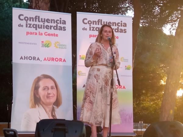 Aurora Salvador en la apertura de su campaña electoral.