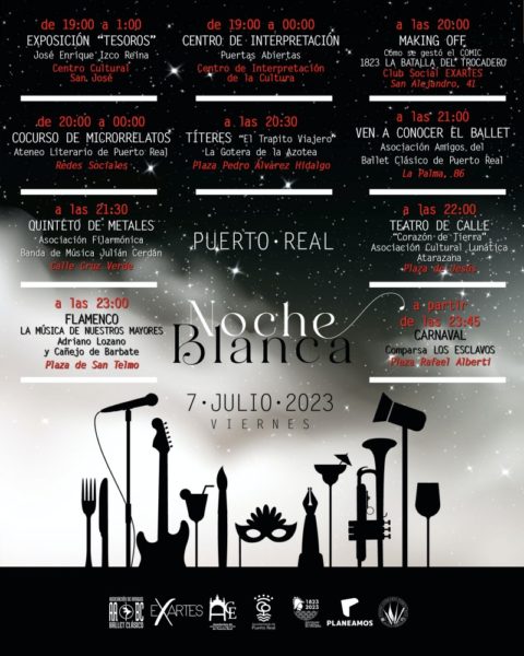 Programa de la Noche Blanca 2023 en Puerto Real