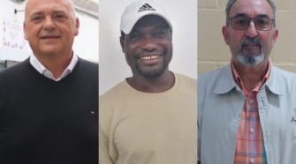 R. Jesús Estudillo, Ibrahima Ndiay y Manuel Miranda