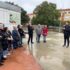 Miembros de AxSí en la Plaza Manuel J. García Caparrós