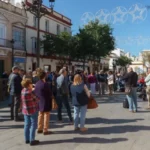 Concentración por el transporte público en Puerto Real. Foto: @Analy