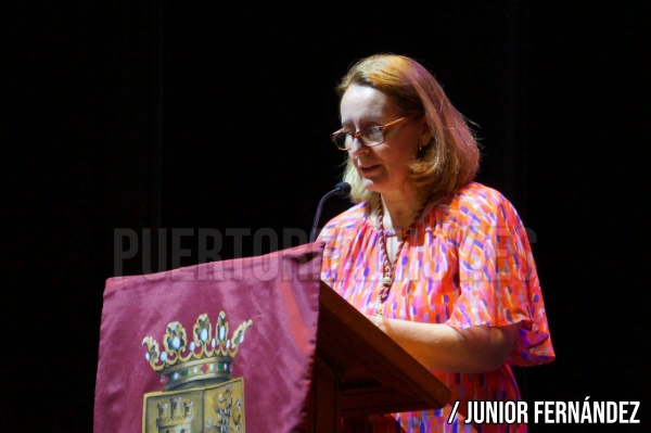 Aurora Salvador, Alcaldesa de Puerto Real, durante su intervención. / Foto: Junior Fernández.