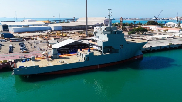 Acto de botadura del BAM-IS Podeidón construído por Navantia Puerto Real.