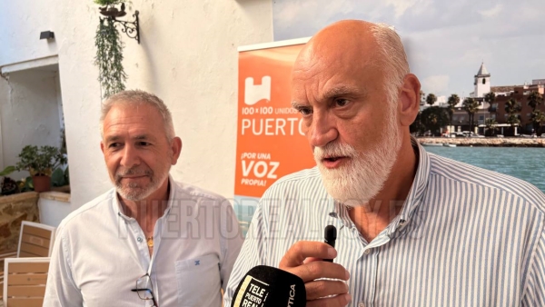 Javier Vidal, Presidente de 100x100 Unidos con Eloy Calderón, Coordinador en Puerto Real.